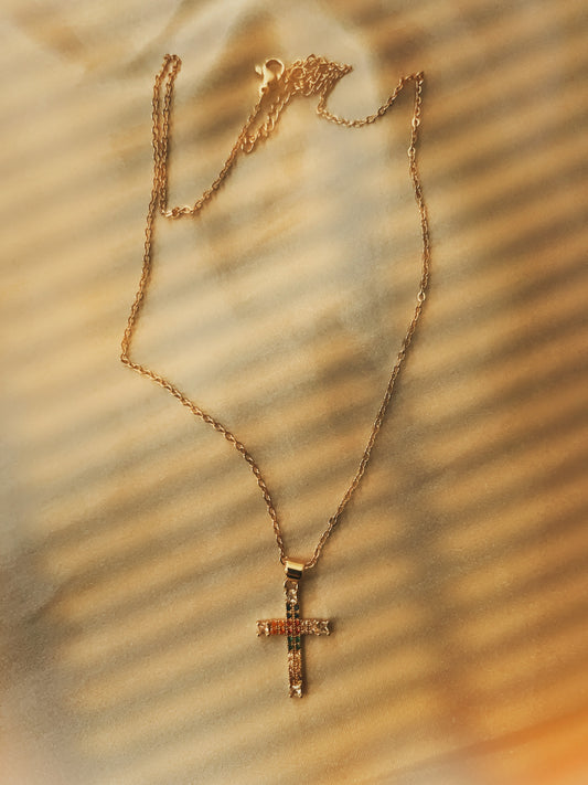 Eternal Glow Cross Necklace
